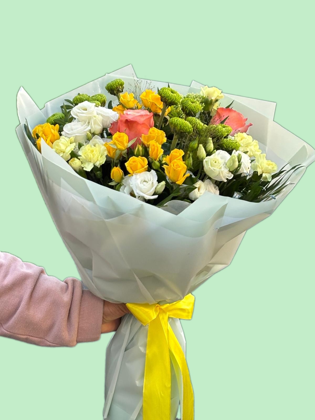 Buchet cu accente de verde